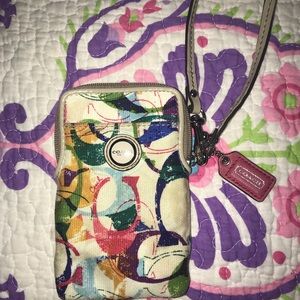 Coach phone case and card holder